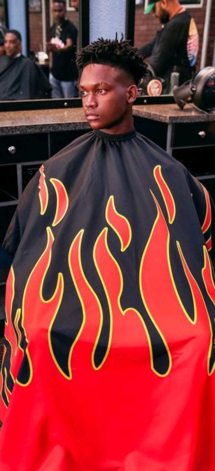 Black/Red Flame cape